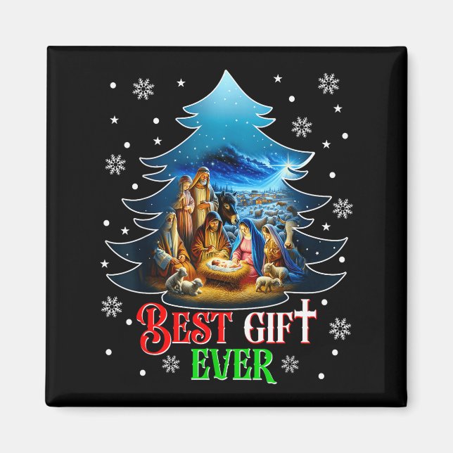 Aimant Ever Christmas Jesus Nativity Scene Merry Christma (Devant)