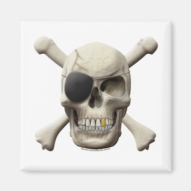 Aimant Evil Pirate Skull & Crossbones (Devant)