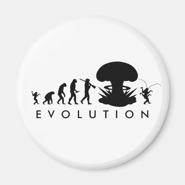 Aimant Évolution de l'Homme et du Cafard Tableau d'évolut (Devant)