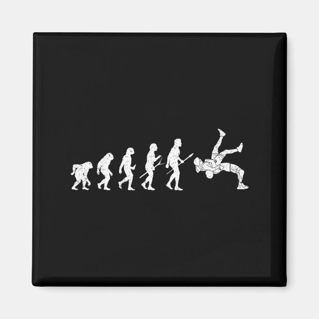 Aimant Évolution drôle de la lutte des arts martiaux de l (Devant)