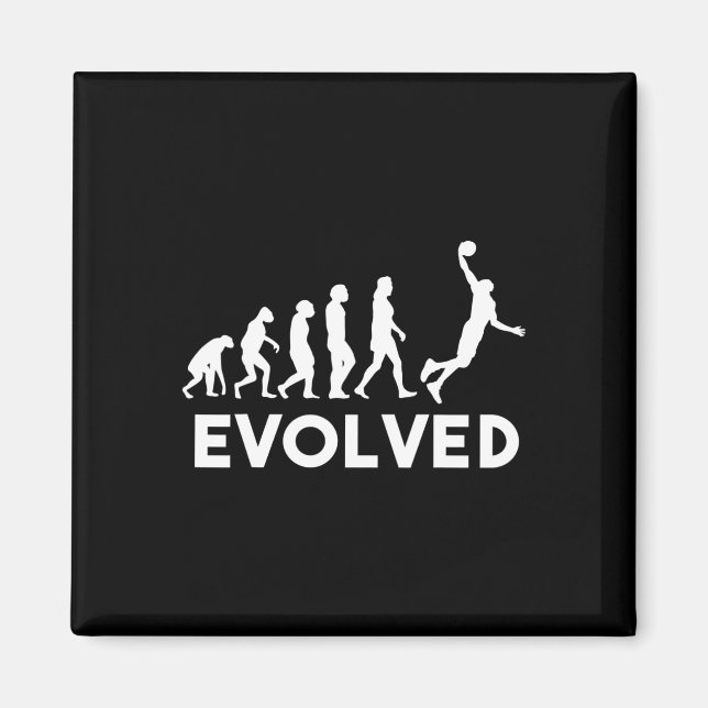 Aimant Évolution du basket-ball Hommes Femmes Garçons Fil (Devant)