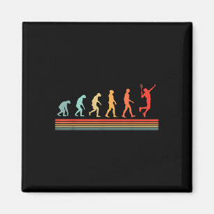 Aimant Évolution du joueur de badminton rétro vintage