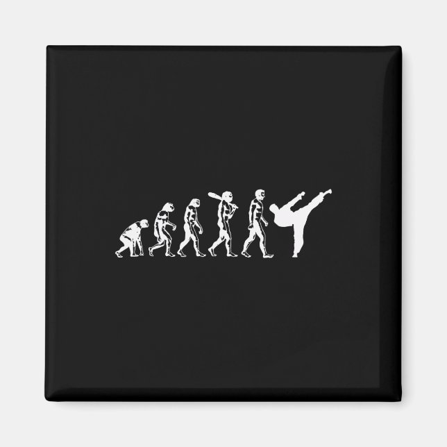 Aimant Évolution du karaté arts martiaux kickboxing taekw (Devant)