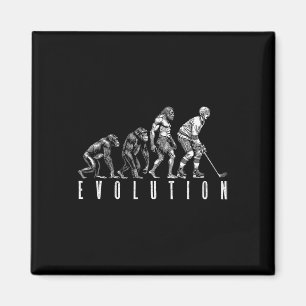 Aimant Évolution joueur de hockey sur glace drôle homme s