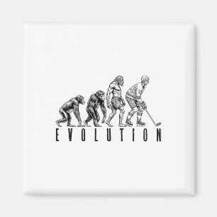 Aimant Évolution joueur de hockey sur glace drôle homme s