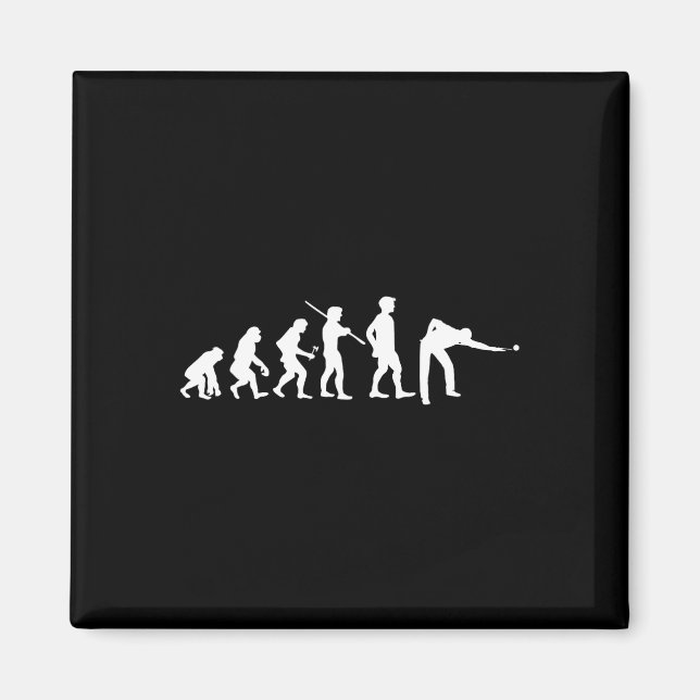 Aimant Evolution Pool Drôle Pool Joueur Billard (Devant)