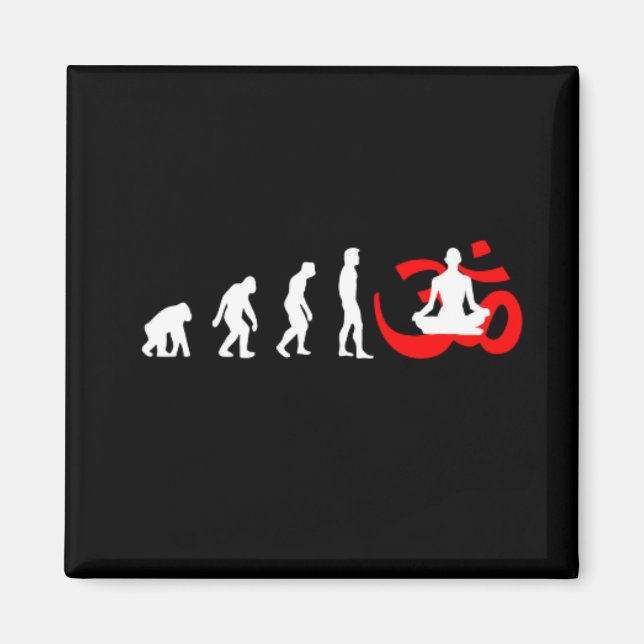 Aimant Evolution Yoga méditation bouddhiste (Devant)