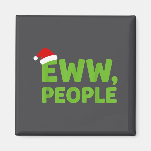 Aimant Eww People Santa Hat Funny Christmas Men Women  (Devant)