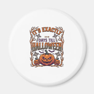 Aimant Exactement Jours Avant Halloween Citrouille Chauve