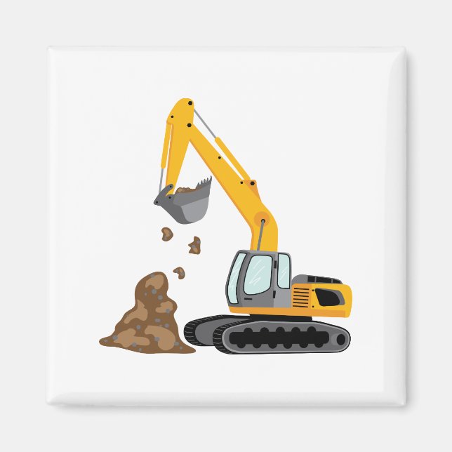 Aimant Excavateur jaune (Devant)
