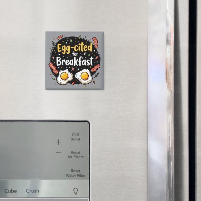 Aimant Excitant pour le petit-déjeuner, un design drôle p (In situ (réfrigérateur))