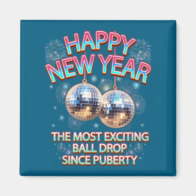 Aimant Exciting Ball Drop Since-puberty Happy New Year Di (Devant)