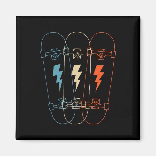 Aimant Exécutant de skateboard pour les passionnés de tri (Devant)