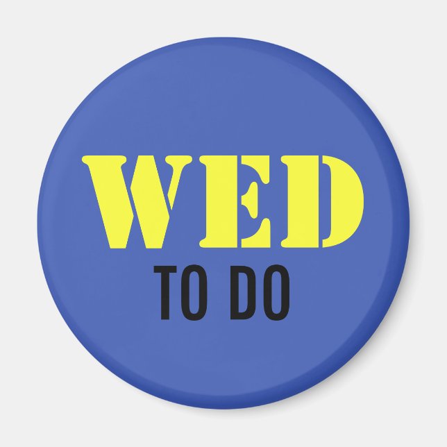 Aimant EXEMPLE : SEULEMENT COULEUR / bleu + votre texte (Devant)