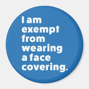 Aimant Exempter de porter un couvre-visage