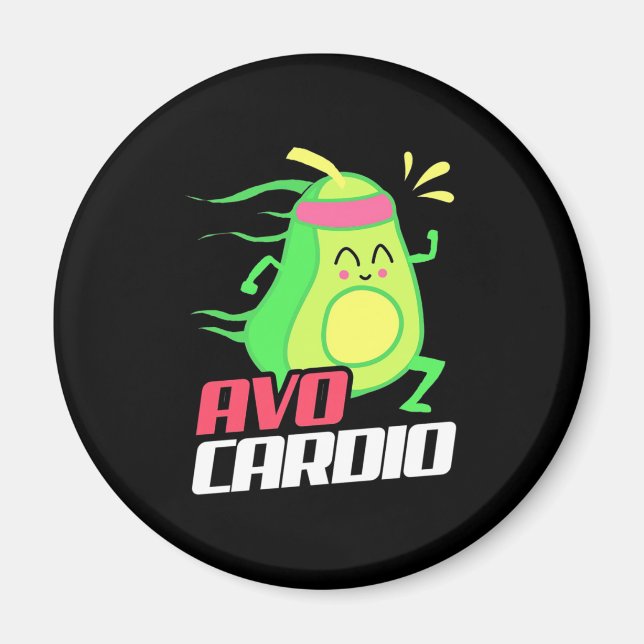 Aimant Exercice cardio Avocado (Devant)