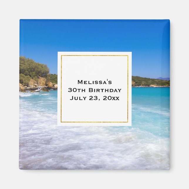 Aimant Exotic Beach Tropical Island Paradise Event (Devant)