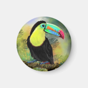 Aimant Exotique Tropical Toco Toucan Bird - Peinture Mign