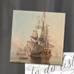 Aimant Expédition dans un calme | Peter Monamy<br><div class="desc">Expédition dans un calme (1700-1725) | La peinture maritime de Peter Monamy dans le calme est une peinture maritime sereine qui capture les navires au repos sur les eaux calmes. La composition met en évidence la tranquillité de la mer, avec des rendus détaillés des voiliers et le jeu doux de...</div>