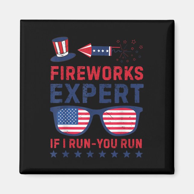 Aimant Expert en feux d'artifice - Je cours, vous courez, (Devant)