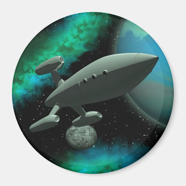 Aimant Explorateur Starship (Round) (Devant)