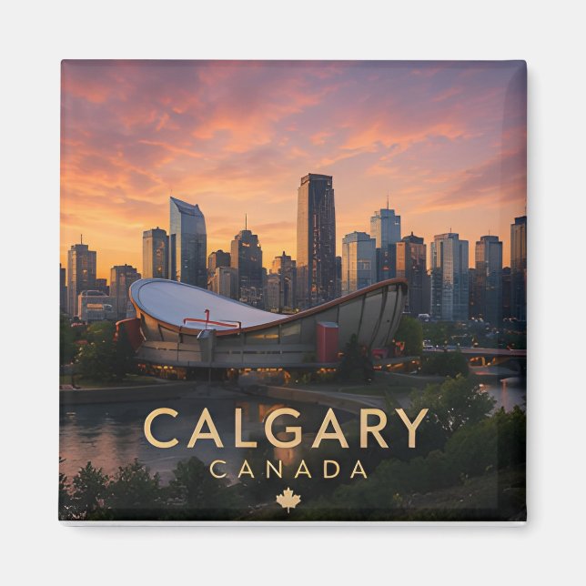 Aimant Exploration de la ville de Calgary au Canada ⛵ (Devant)