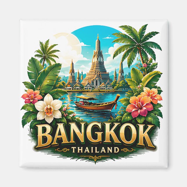 Aimant Explorer Bangkok Thaïlande Voyage Aventure (Devant)