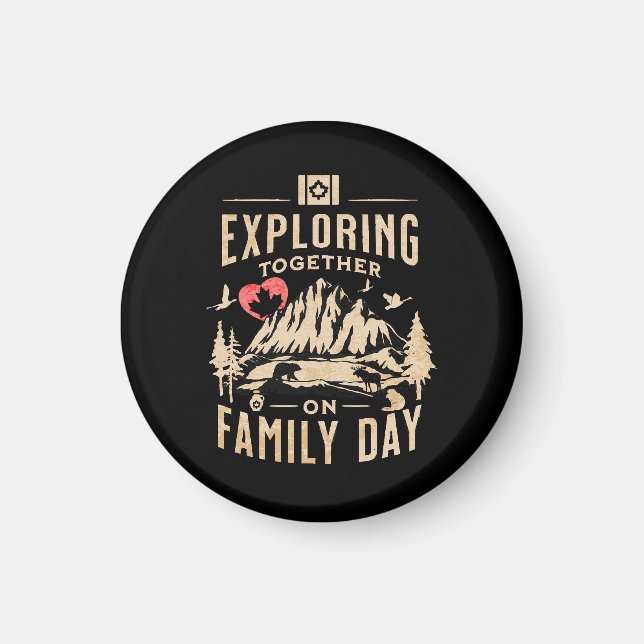 Aimant Explorer ensemble la journée en famille (Devant)