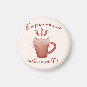Aimant Exprimez-vous Cats et café Expurresso