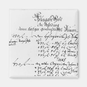 Aimant Extrait de paiement de salaire de J.S. Bach's