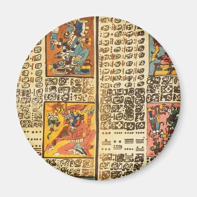 Aimant Extraits du Codex Mayan Dresden (Devant)