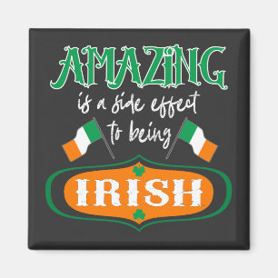 Aimant Extraordinaire Shamrock du drapeau irlandais Lucky