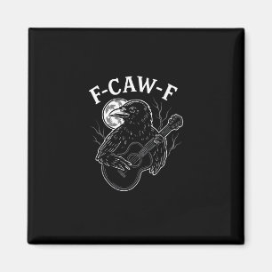 Aimant F Caw F Corbeau à la guitare drôle Style Halloween