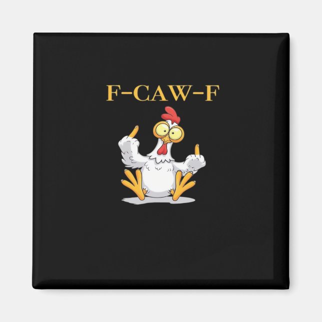 Aimant F-Caw-F Funny Chicken Retro Classic (Devant)