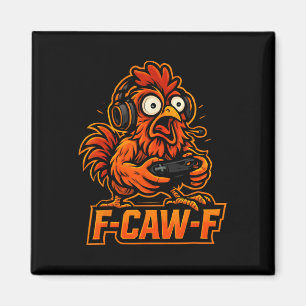 Aimant F-caw-f Gamer - Poulet Rigolo Coq Gaming _3