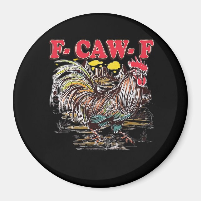 Aimant F-Caw-F Hei Hei Moana Coq Classique Drôle Graphiqu (Devant)