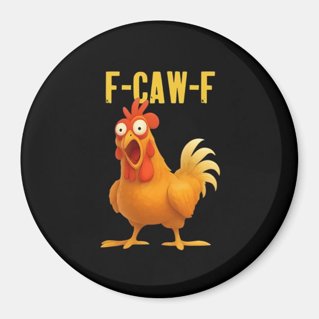 Aimant F Caw F Mème de poulet drôle Style moderne tendanc (Devant)