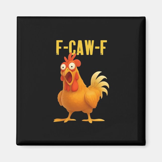Aimant F Caw F Mème de poulet drôle Style moderne tendanc (Devant)
