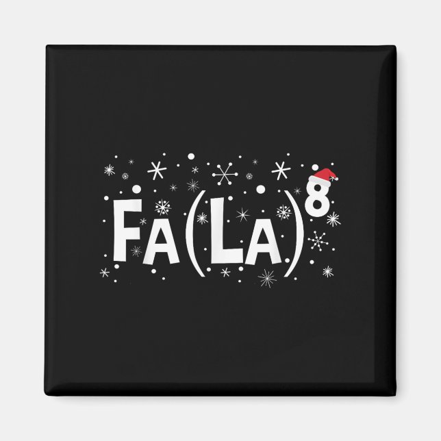 Aimant Fa La 8 Chemise - Math Enseignant Noël (Devant)
