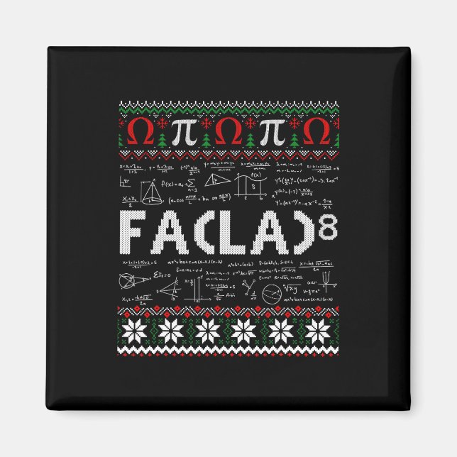 Aimant Fa (la)8 Funky Christmas Père Noël Fa La Math Ense (Devant)