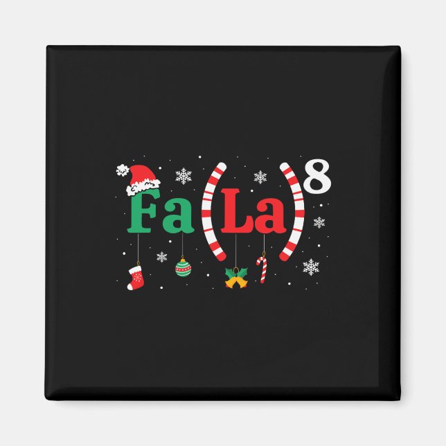 Aimant Fa (la)8 Funky Christmas Père Noël Fa La Math Ense (Devant)