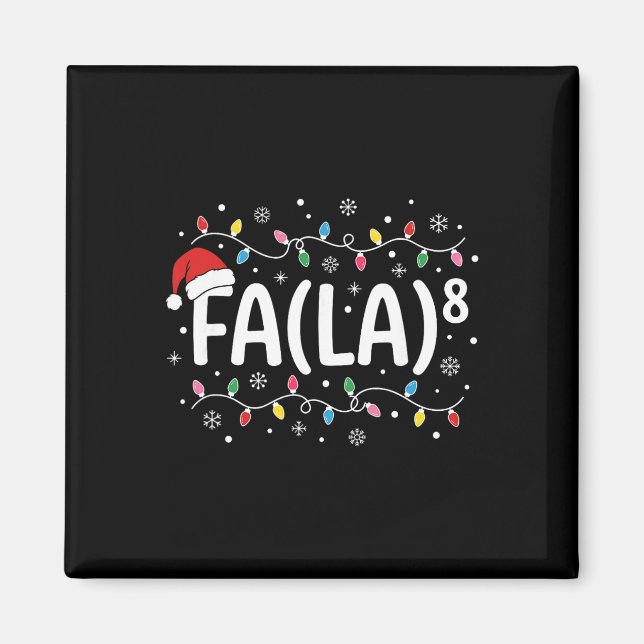Aimant Fa La 8 Joyeux Noël Chanson de Noël Santa Prof de  (Devant)