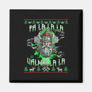 Aimant Fa La 8 Valhalla Santa Hat Viking Crâne Noël