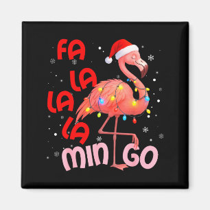 Aimant Fa La La La Mingo Flamingo Noël Hommes Femmes Enfa