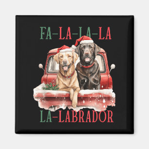 Aimant Fa La La Labrador Noël drôle