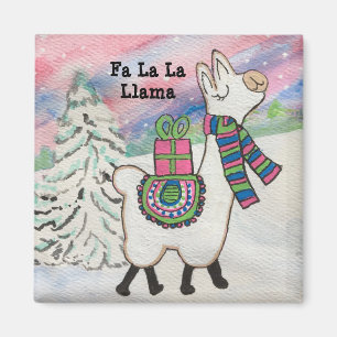 Aimant Fa La Llama Joyeux Noël