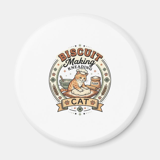 Aimant Fabrication de biscuits Pétrissage Chat Fabricatio (Devant)