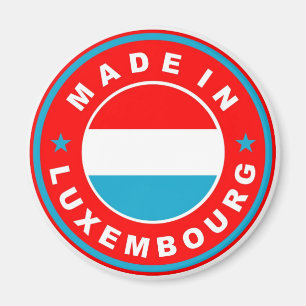 Aimant fabriqué au luxembourg étiquette de produit du pav