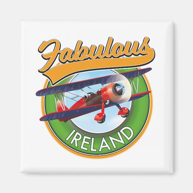 Aimant fabuleux patch de voyage en Irlande. (Devant)