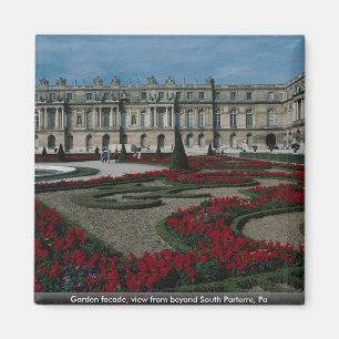 Aimant Façade de jardin, vue de au delà de Parterre du